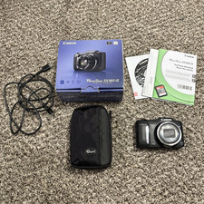 Canon PowerShot SX160 IS 16.0MP Digital Camera w/Box Carrying Case SD Card Cord