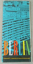 Vintage 1960's BERLIN Fold-Out Street Map Travel Guide Advertising Brochure
