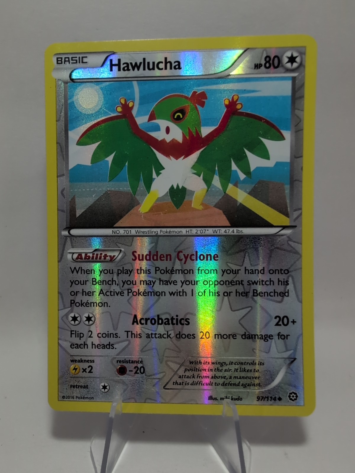 Hawlucha 97/114 Reverse Holo Steam Siege Pokemon TCG LP