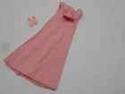 Vintage Barbie Clone Francie Shillman Pink Long Lace DRESS 1960's
