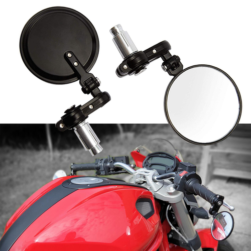 Black Motorcycle 7/8" Bar End Mirrors For Yamaha MT-07 MT-09 MT-10 FZ-07 FZ-09 E - Foto 8