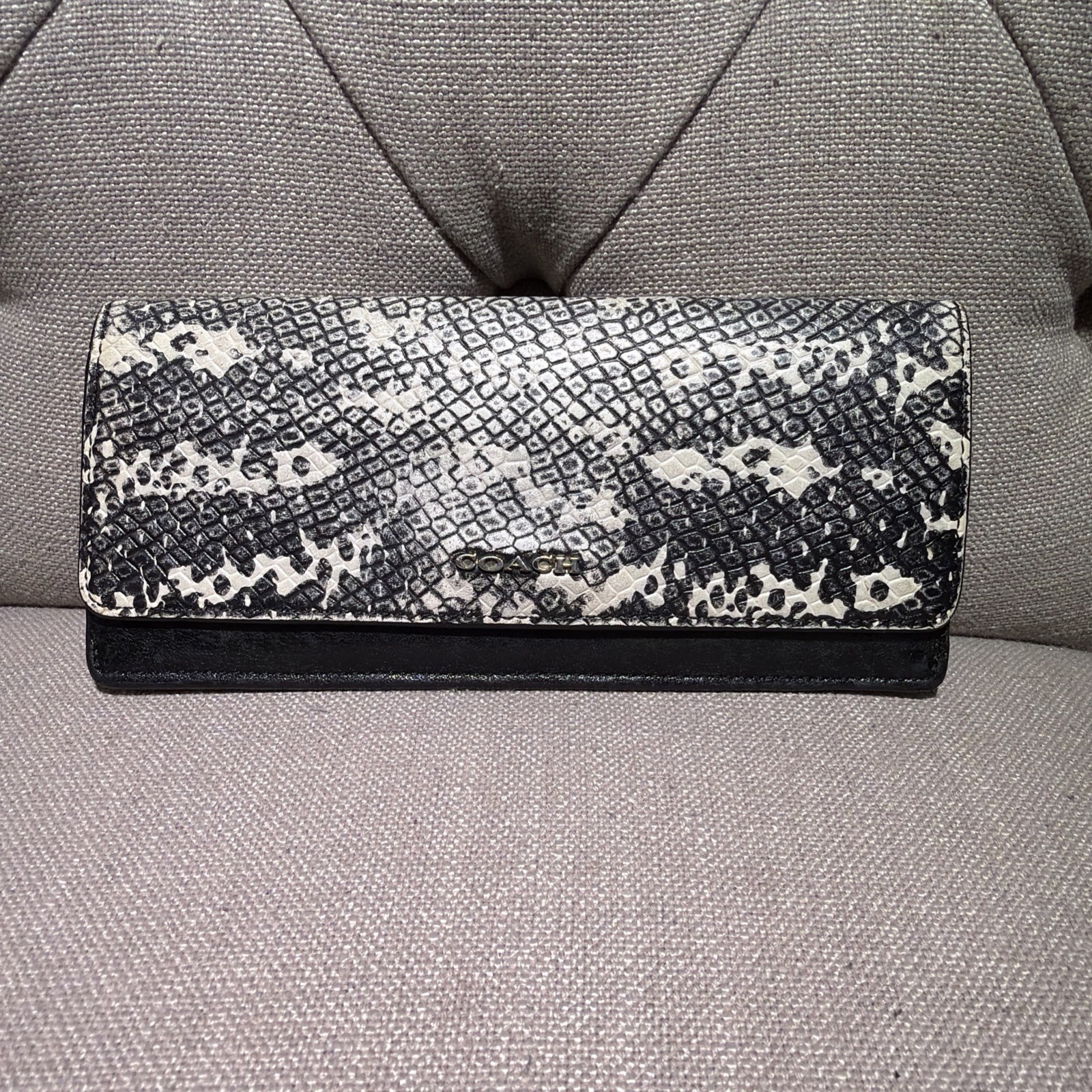 Coach Madison Python Two Tone Embossed Soft Walle… - image 1