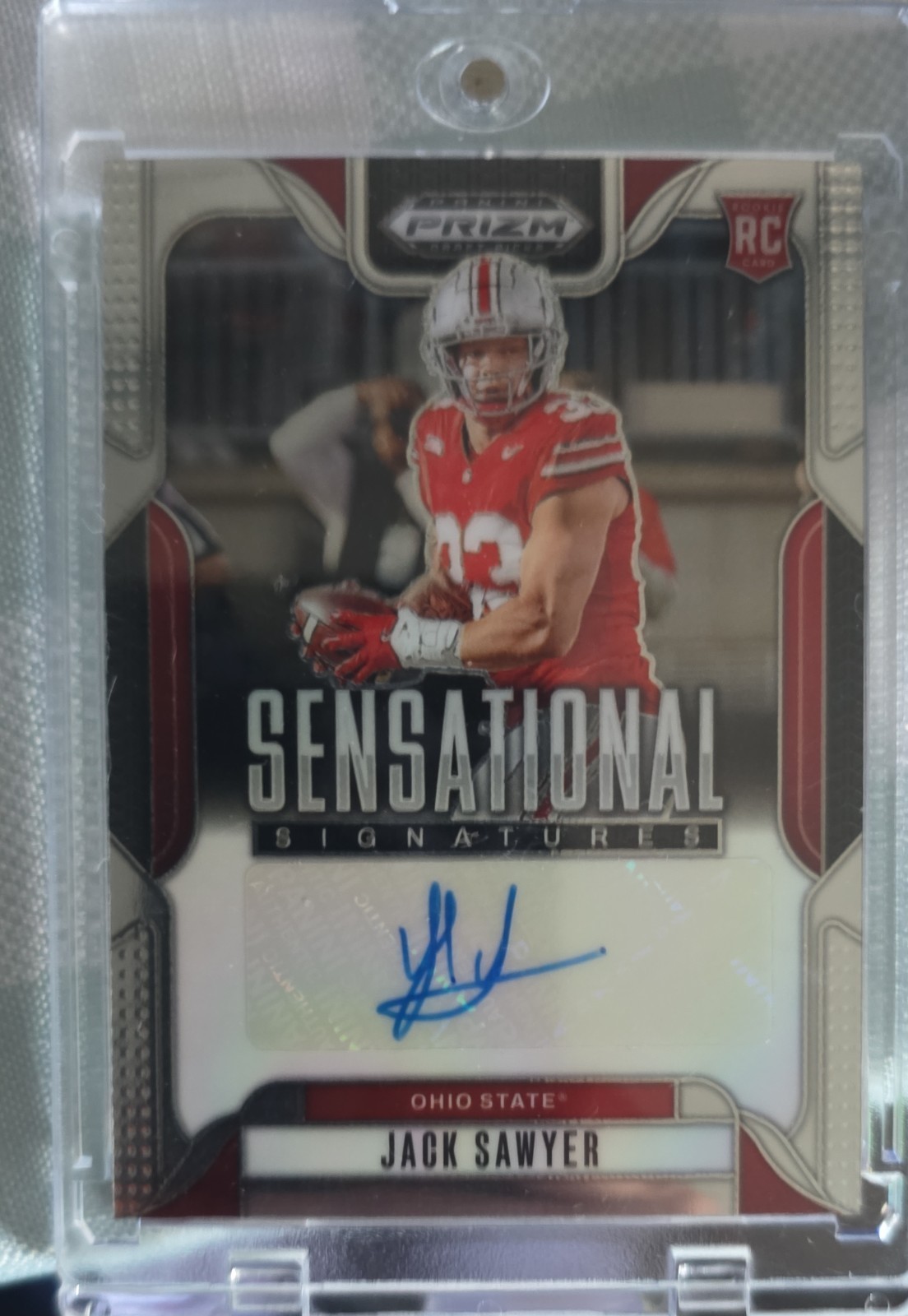 2025 Panini Prizm Draft Picks Sensational Signatures Jack Sawyer SS JKS (AU, RC)