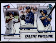 2020 Bowman #TP-TOR Kevin Smith / Nate Pearson / Eric Pardinho RC Card 3803F