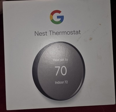 Google Nest Thermostat, Programmable, Charcoal Gray. Open Box, Never Used