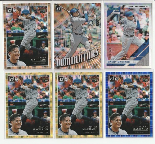 Manny Machado 6 Card Numbered Lot - Commiserate his Dodgers tenure ...