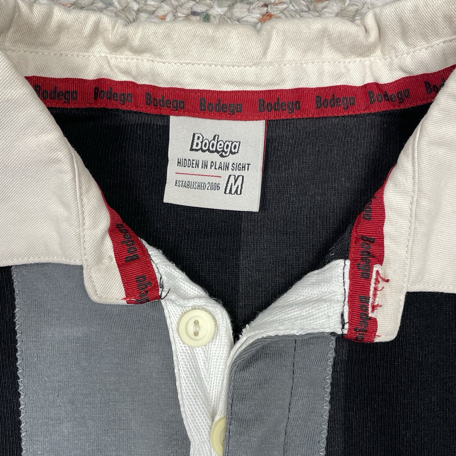 Bodega Men’s Patchwork Longsleeve Collared Shirt … - image 2