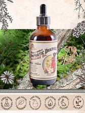 Lavender Vanilla Massage Oil w/ Ginger  Arnica - Aromatherapy Body Blend 4oz
