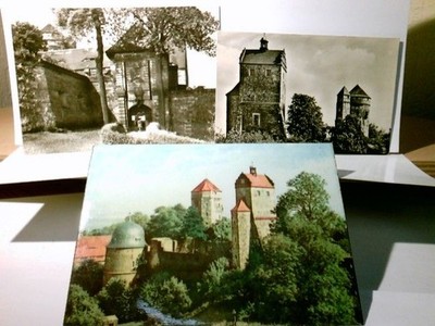 Burg Stolpen / Sachsen. 3 x Alte Ansichtskarte / Postkarte s/w u. farbig, ungel.