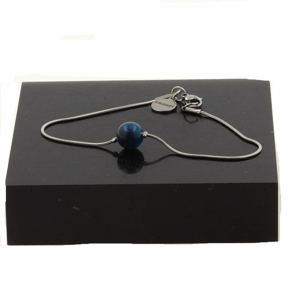 Armband Aus Edelstahl 1 Apatit Perle 8 Mm. Hergestellt In Frankreich.-image
