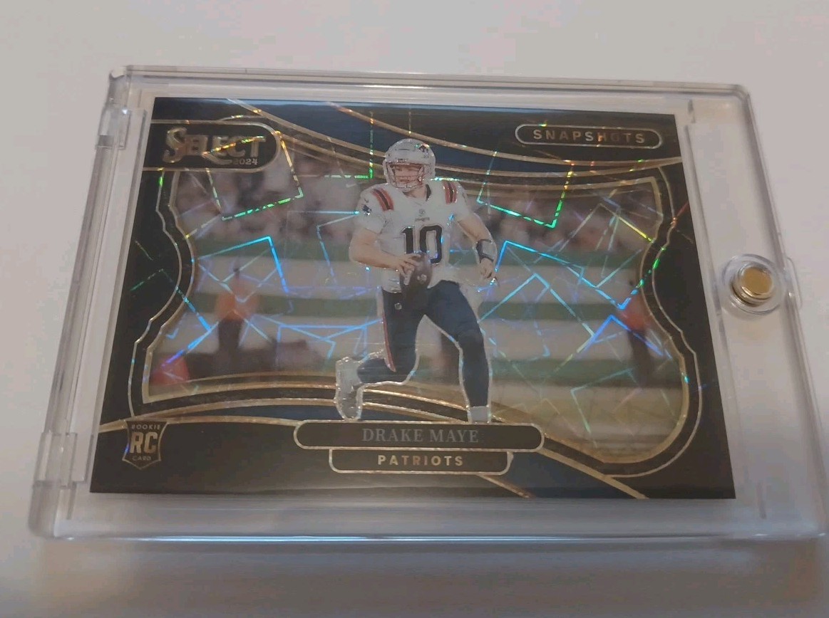 2024 Panini Select Snapshots Drake Maye Black Velocity Rookie 1/1