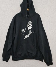 Ghost Face Hoodie The Icon Of Halloween Mens 2XL Black W Graphic Sweatshirt...