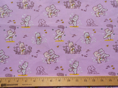 CARE BEARS Fabric Lavender Baby Bear Rainbow Butterflies Camelot Fabrics 2020