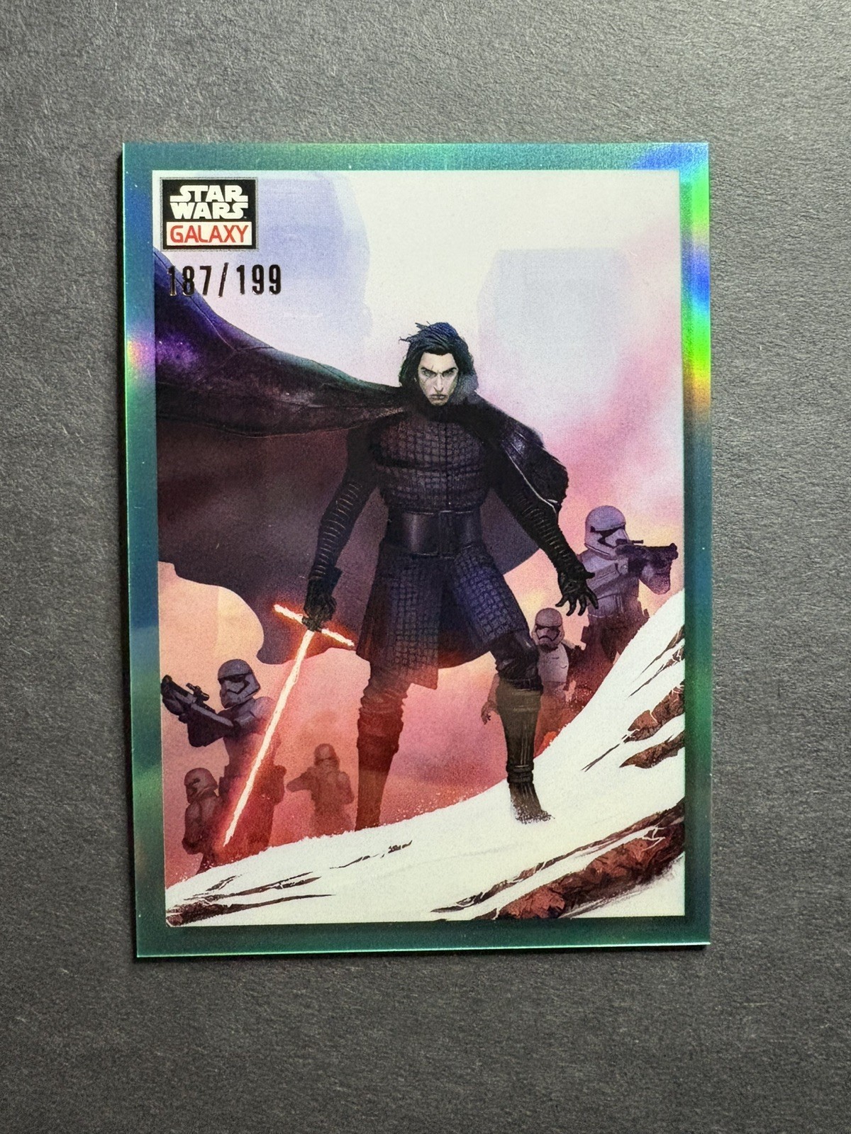 2023 Chrome Star Wars Galaxy Aqua Refractor /199 Dark Order Kylo Ren #65