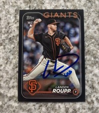 Landen Roupp 2024 Topps Update AUTO SIGNED /74 BLACK BORDER ROOKIE #186