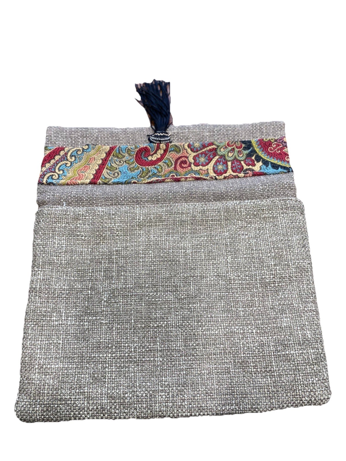 Ethenic Multicolored Patchwork Cloth Fold Over Cl… - image 8