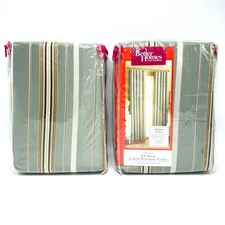 Green Atlantic Stripe Lined Panel Curtains Pair 2 Better Homes and Gardens 52x84