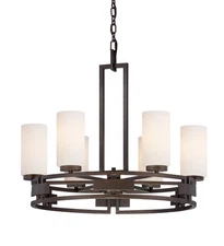 Designers Fountain 83886 6 Light Up Lighting Chandelier - Bronze