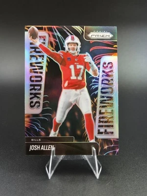 2025 Panini Prizm Josh Allen Fireworks Silver #23 Bills - Bild 1 von 2