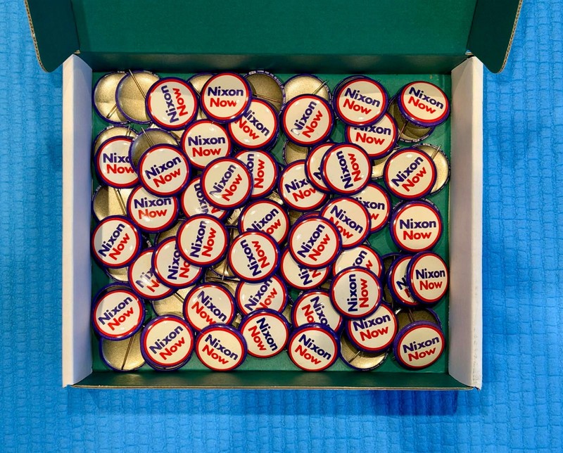 Lot 82 Nixon Now 1972 Official Campaign Buttons 1-1/8" CREEP Excellent Bulk