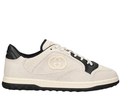 Authentic Men's Gucci Beige Canvas Leather MAC80 Sneakers 782783 New $950