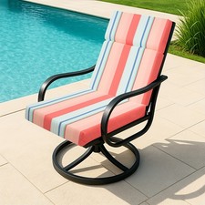 High Back Chair Cushion Indoor Outdoor Garden Chair Lounger Cushions Replacement