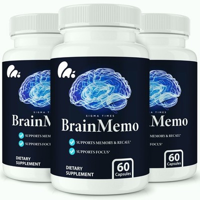 Brain Memo Capsules, BrainMemo for Advanced Brain and Memory Support - 3 Pack