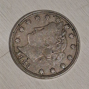 1883 Liberty Head V Nickel No Cents 5C Philadelphia Business Strike KM#112