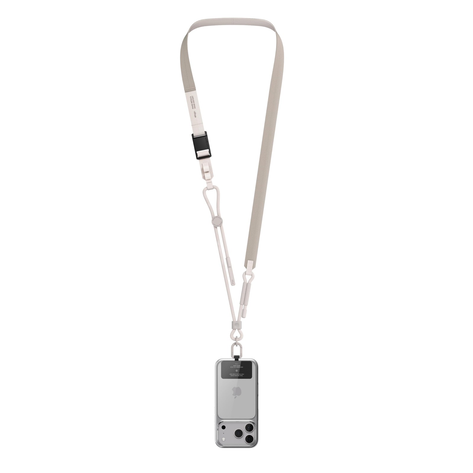 Lanyard pour téléphone portable bandoulière pour voyage et festival en tissu bleu
