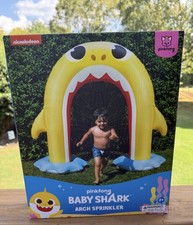 PINK FONG BABY SHARK ARCH SPRINKLER OUTSIDE WATER TOY NICKELODEON 5 Ft NIB