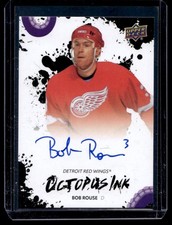2025-26 UD Detroit Red Wings Centennial Octopus Ink Bob Rouse Auto #OI-RO
