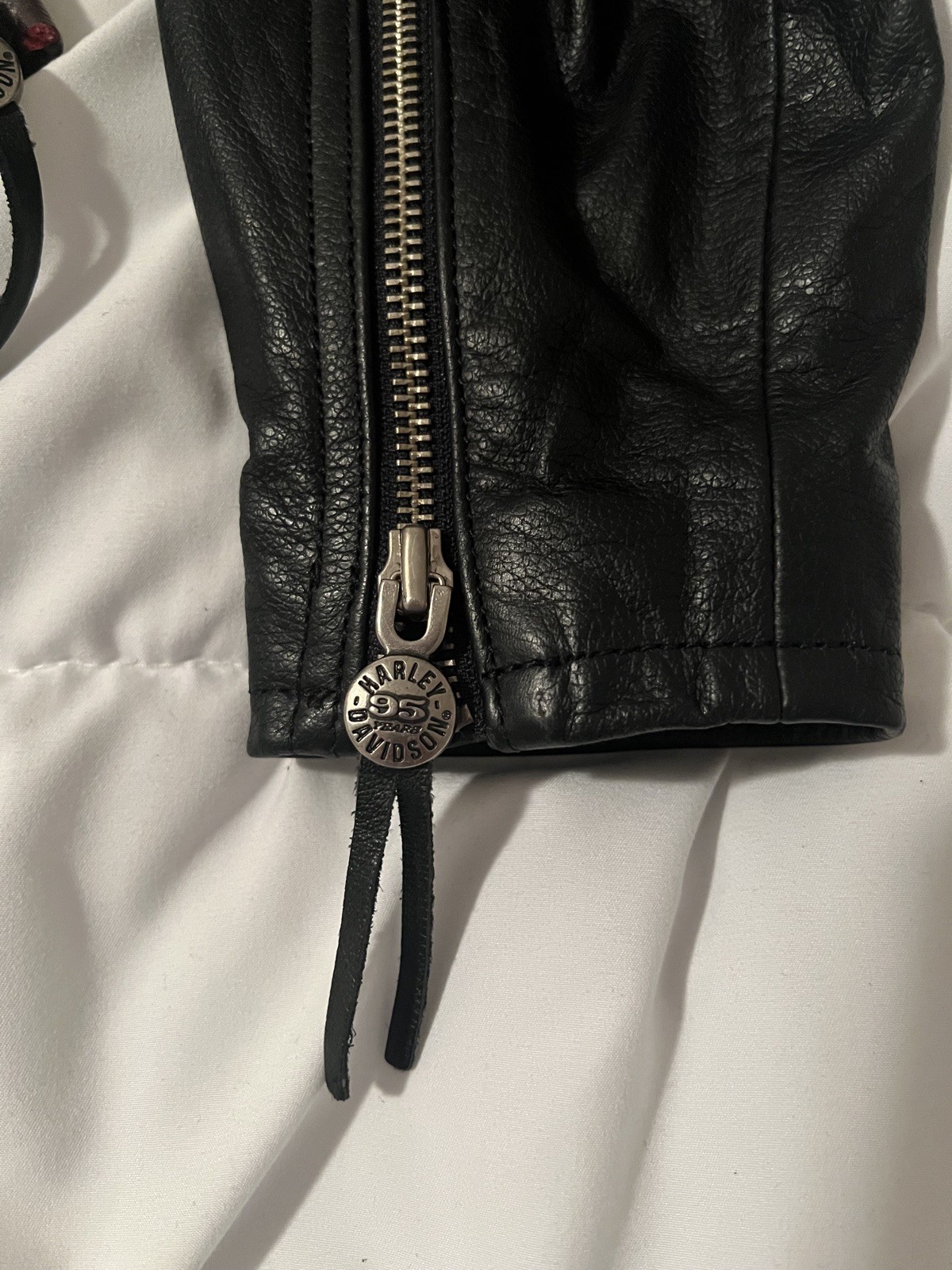 Rare Vintage 1998 Harley Davidson Leather Jacket Hand Stitched Women’s M (b1) image 7