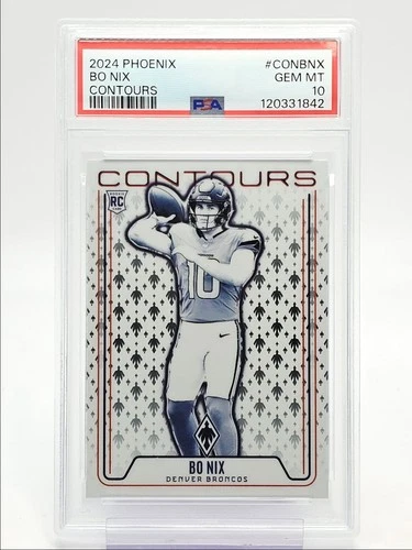 BO NIX 2024 PHOENIX CONTOURS ROOKIE FOOTBALL BRONCOS B RC PSA 10 Q0004