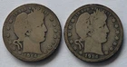 Lot of 2 1914 D/P Barber Silver Quarters