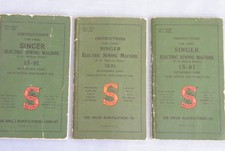 Lot of 3 Singer 15-91 Sewing Machine Manuals