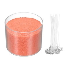 Sand Candles with 50 Pcs Wicks 21Oz / 600g Candle Beads, Orange