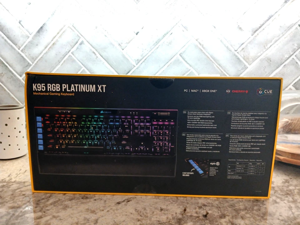 NEW IN BOX! Corsair CH-9127412-NA K95 RGB PLATINUM XT Gaming Keyboard - Image 3 of 4