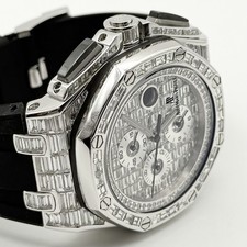 Audemars Piguet Royal Oak Offshore Chronograph 44mm Baguette Diamond Watch 10