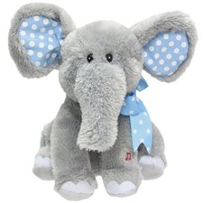 Cuddle Barn Elliot the Elephant - Animated Musical Blue Polka Dotted Stuffed ...