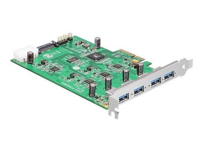 Delock 89325 PCIe USB 3.2 Gen 1 (3.1 Gen 1) Green Silver Renesas uPD720202 5