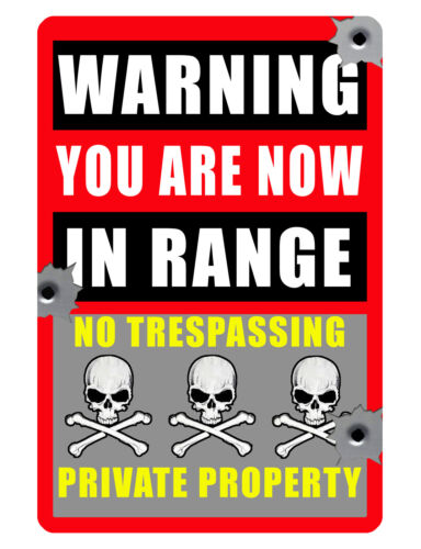 NO TRESPASSING Sign NO SOLICITING NO RUST DURABLE ALUMINUM you are in range #108 - Picture 1 of 2