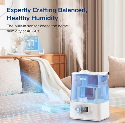 LEVOIT Classic300S Ultrasonic Smart Top Fill Humidifier, Extra Large 6L Tank - Picture 2 of 7