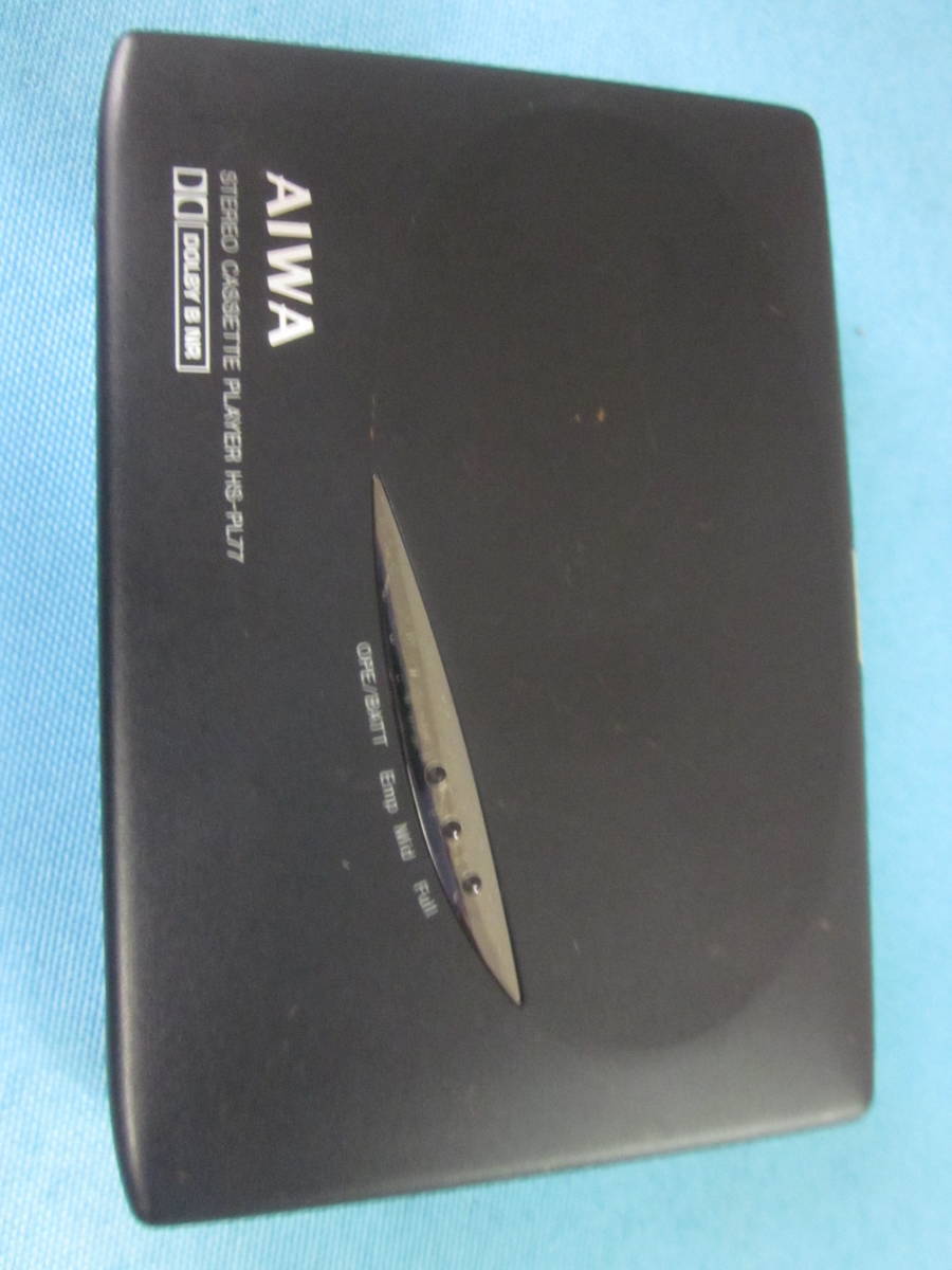 【超美品、ジャンク】 AIWA カセットプレーヤー HS-PL77 AIWA Stereo Cassette Player HS-PL77 Portable Rare Junk Black