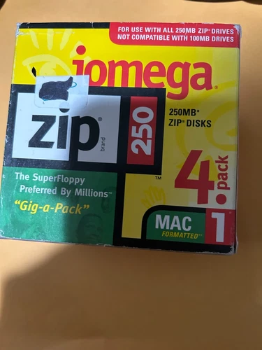 Iomega Zip 250MB Disks PC / Mac Formatted 4 Pack