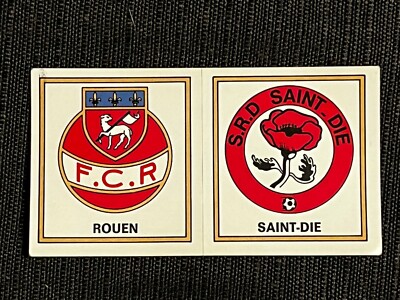 STICKER PANINI FOOTBALL 1977 77 ABZEICHEN ROUEN/SAINT DIE # 383 ORIGINAL