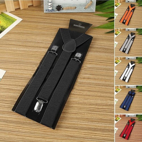 Unisex Hosenträger Stark 25mm Damen Herren Extra Breit Hose Y-Form, Mit 4 Clips - Bild 3 von 28