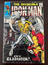 Iron Man #7 Vol. 1 (Marvel, 1968) Key! Gladiator Appearance, Ungraded