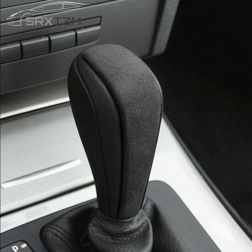 Wildleder Leder Auto Vorne Schaltknauf Abdeckung Aufkleber für BMW 3er E90 E92 - Bild 1 von 4