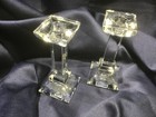 VILLEROY & BOCH SIENA set of 2 CRYSTAL CANDLESTICKS 6” BEAUTIFUL!! — photo 8