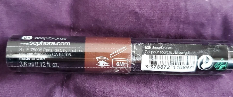 Sephora Brow Highlighting Gel 04 DEEP/BRONZE 0.12 fl oz 3.6ml ORIGINAL SEALED - Image 2 of 2